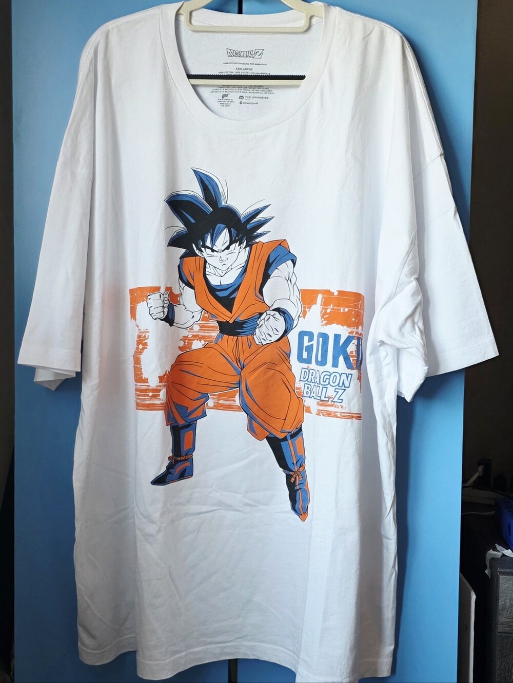 Dragon Ball Z Goku Graphic Tee | White with Orange & Blue Print | 3XL | NWOT